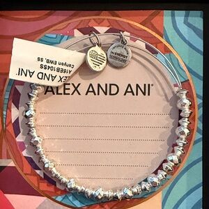Alex and Ani Silver Beaded Bracelet